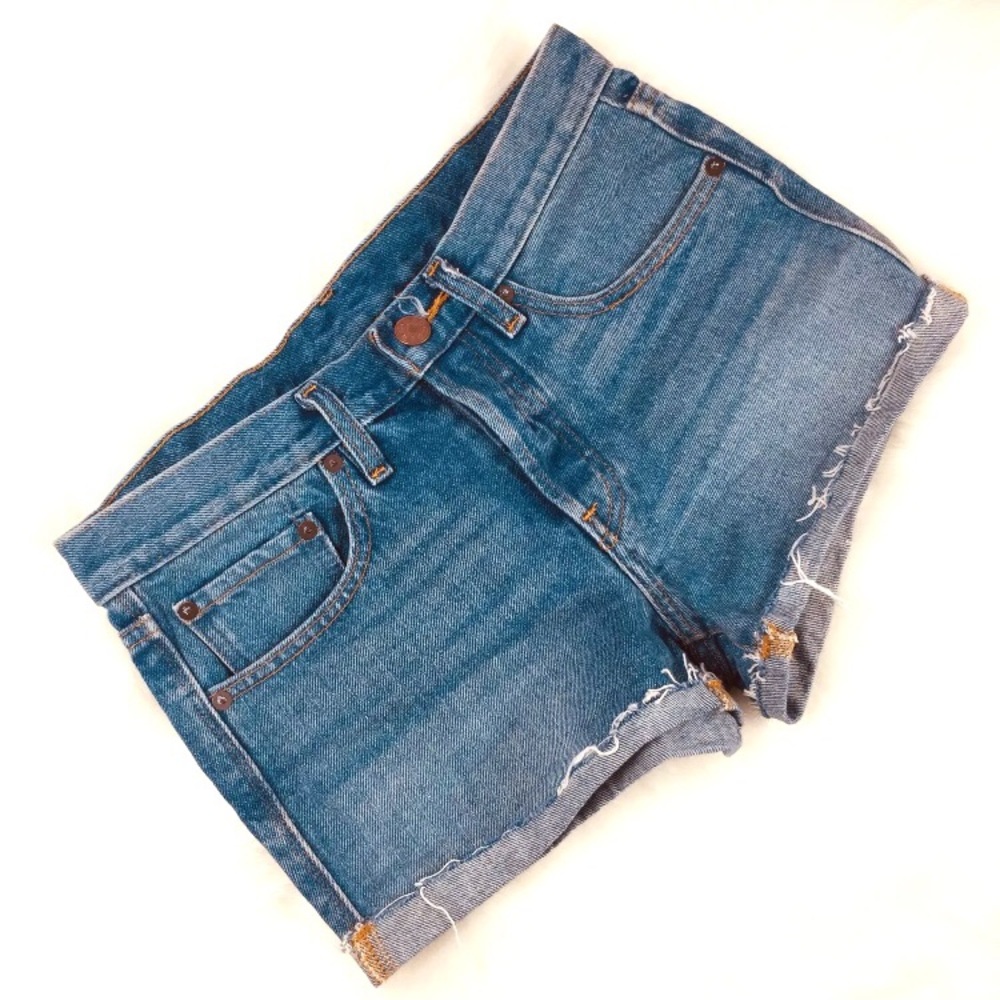 BDG Denim Shorts Sz 24 Cuffed 5-Pocket Button Fly